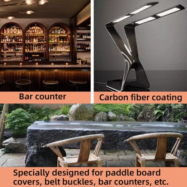 212AB Is Specialized For Paddle Boards, Automobile Spoilers, Carbon Fiber Automobile Exhaust Pipes, Stones, Carbon Fiber Products, And Polished Jewelry Surface Batch Coating.