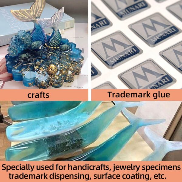Epoxy Resin 1608AB-3D Specialized for crafts, jewelry specimens, logo drops, surface coating