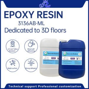 RW Epoxy Resin 3136AB-ML Is Used For 3D Flooring, Paper Box Surface Drop Glue, Large - Area Surface Drop Glue
