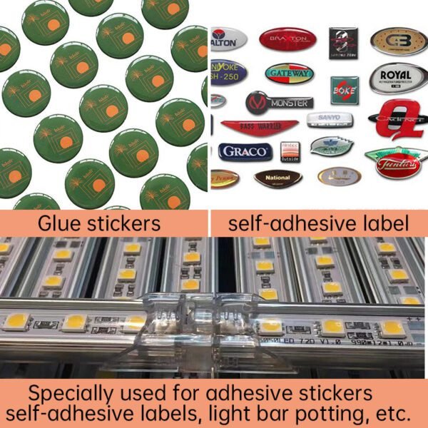 Epoxy Resin 315AB-R is specially used for the surface encapsulation of stickers, self-adhesive labels, tags, flat crystal droplets, crystal jewelry droplets, or the transparent potting of electronic parts and LED strip light potting.