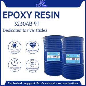 Epoxy resin 3230AB-9T is specialized in river tables, art tables combining wood and resin, crafts.