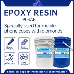 Epoxy resin 904AB is specially used for cell phone cases, crafts, jewelry, high curvature products, hair clips, lamps and lanterns.