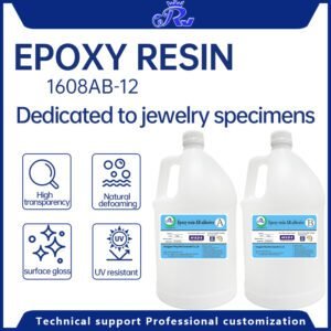 Epoxy resin 1608AB-12 is specially used for crafts, jewelry specimens, trademark drops, surface batch coating