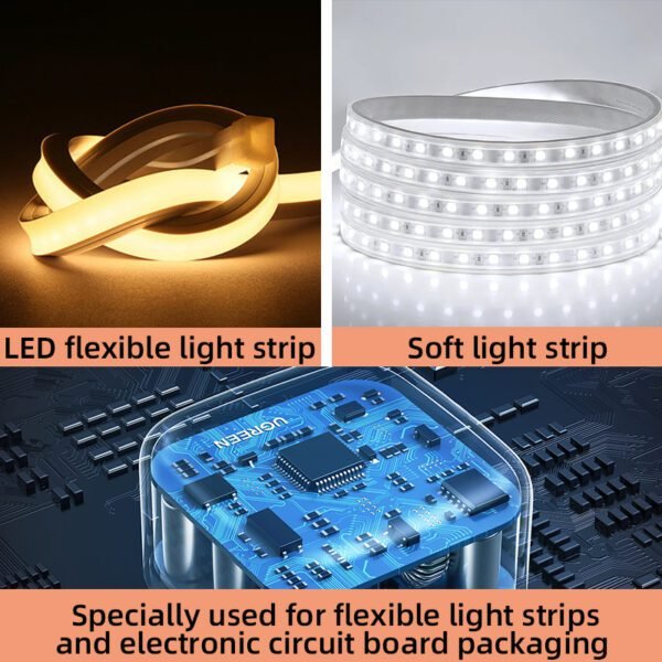 Polyurethane 1808AB can be a wide range of soft light belt LED, electronic circuit board packaging.