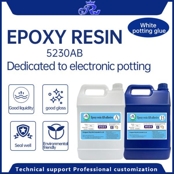Epoxy resin 5230AB is used for electronic potting, LED module potting, mold potting.