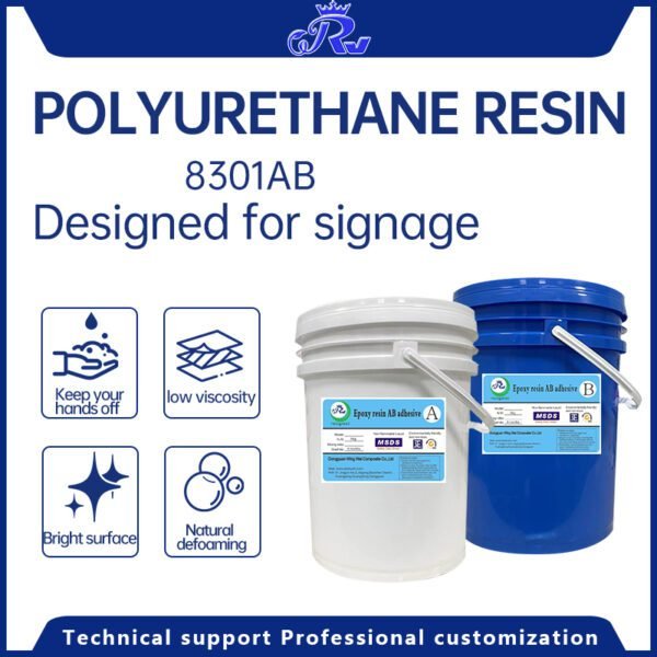 Polyurethane 8301AB can be widely used for encapsulation of nameplates, LEDs and electronic circuit boards.
