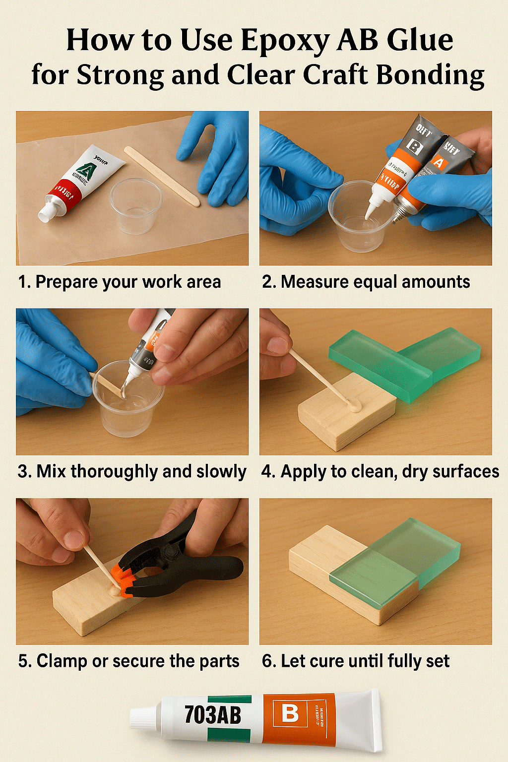 How to Use Epoxy AB Glue for Strong and Clear Craft Bonding