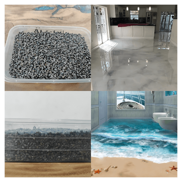 Epoxy resin stone flooring