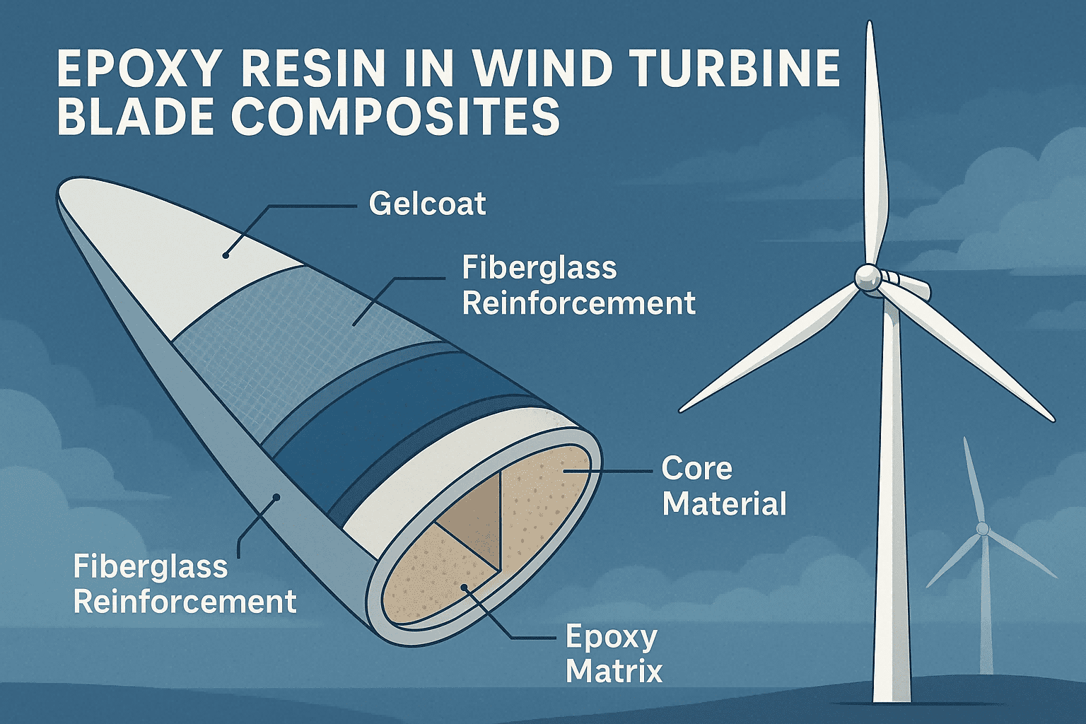 The Application of Epoxy Resin in Wind Turbine Blade Composites
